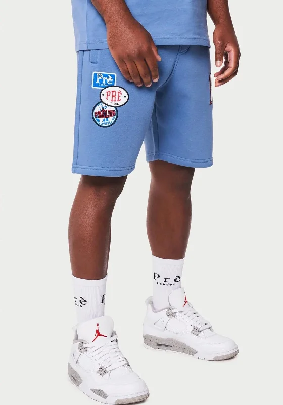 Pre London Seattle Badge Shorts, Blue