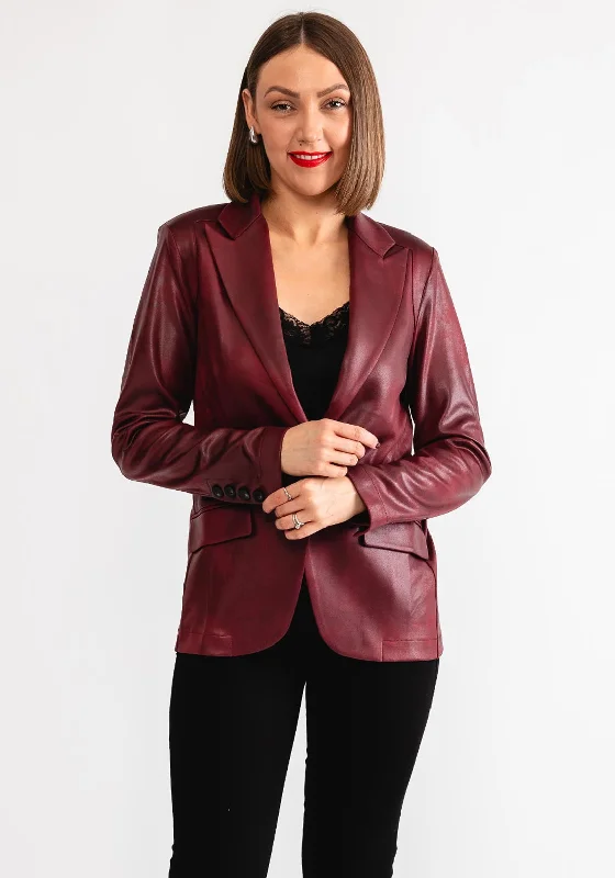 Eva Kayan Single Breasted Blazer, Wine