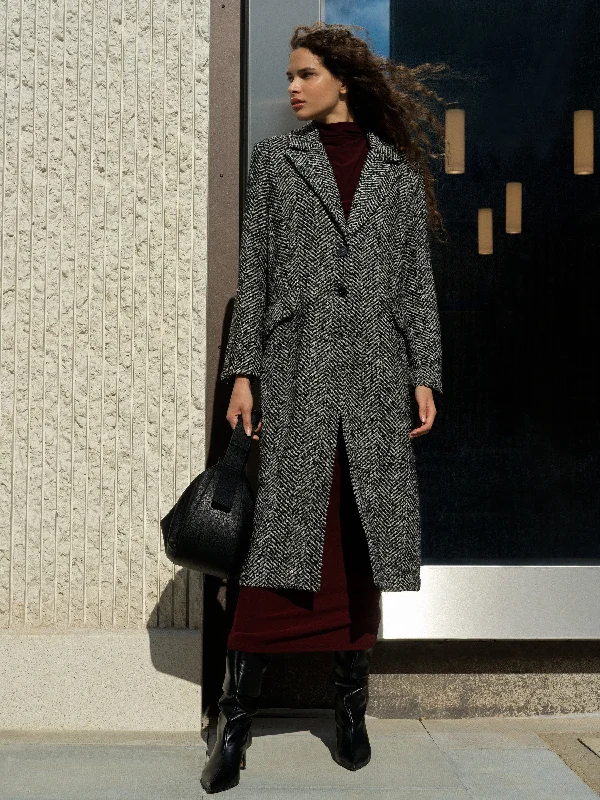 Chantelle Herringbone Coat