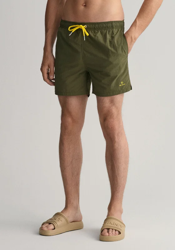 Gant Classic Fit Swim Shorts, Racing Green