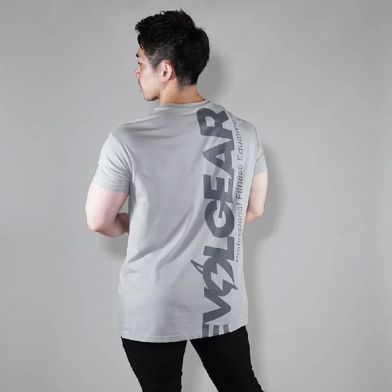 EVOLGEAR VERTICAL LOGO T-SHIRT 【GRAY×CHARCOAL GRAY】