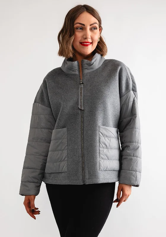 Rabe Wool Mix Padded Jacket, Grey