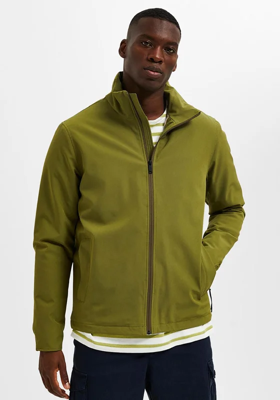 Selected Homme Atlanta Padded Jacket, Olive Branch