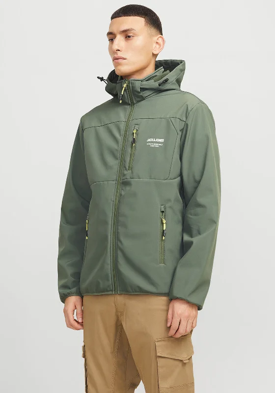 Jack & Jones Theo Softshell Jacket, Agave Green