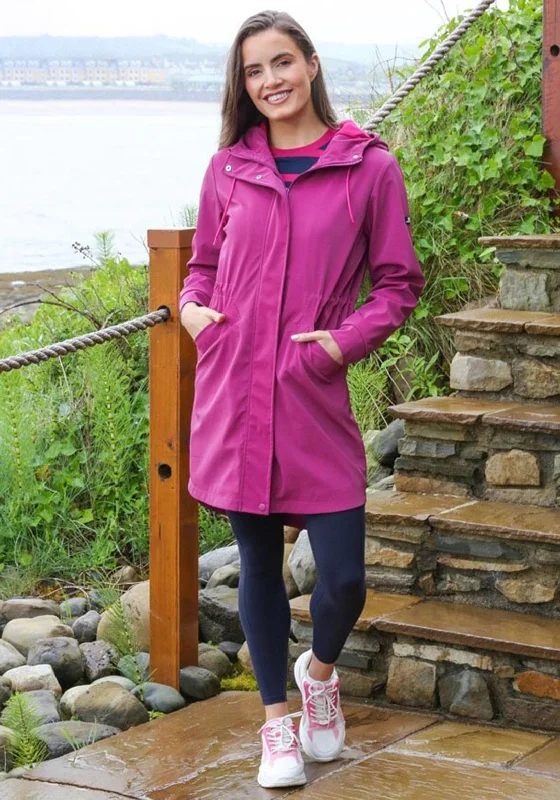 Rant & Rave Aoife Long Raincoat, Cerise