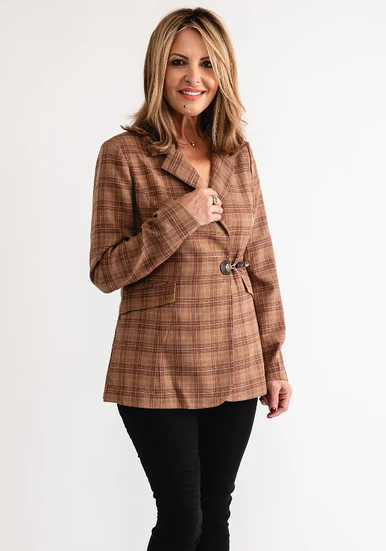 Goa Goa Boden Check Print Blazer, Brown