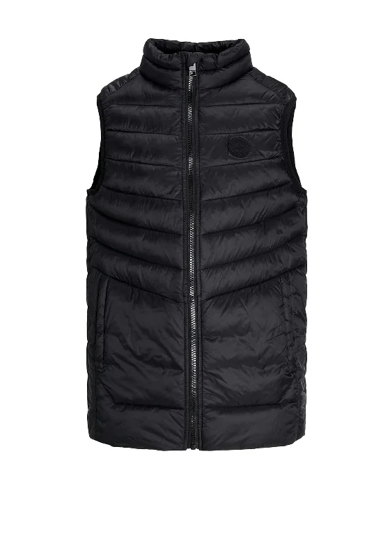 Jack & Jones Boys Esprint Puffer Bodywarmer, Black