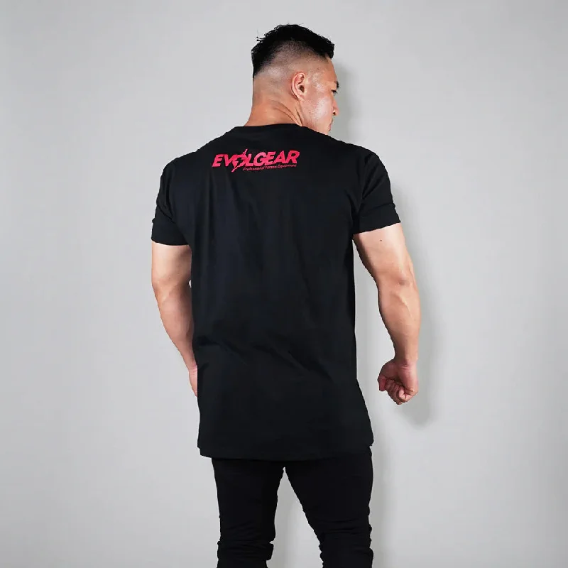 EVOLGEAR RED LOGO BACK PRINT T-SHIRT