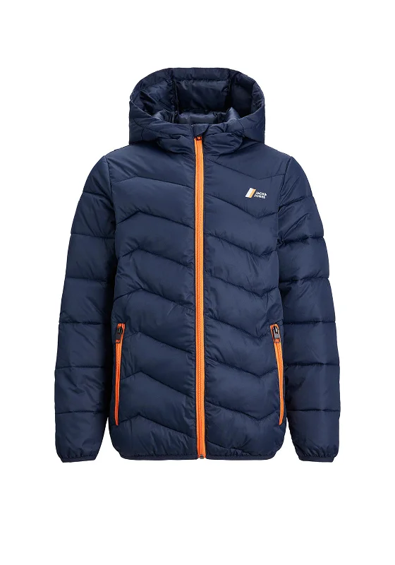 Jack & Jones Older Boys Hype Puffer Jacket, Navy Blazer