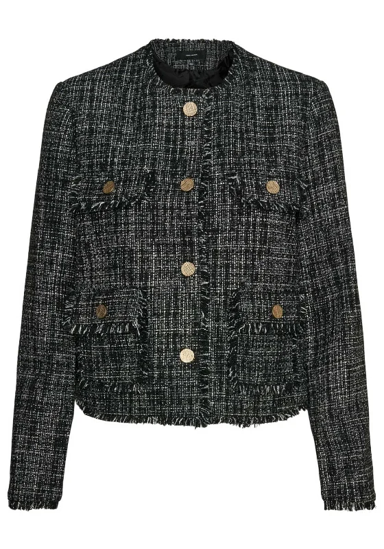 Vero Moda Dea Boucle Short Jacket, Black