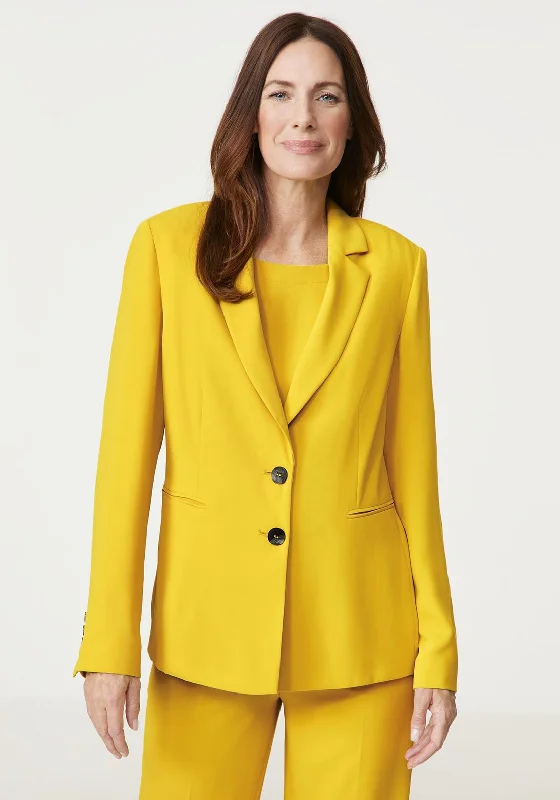 Gerry Weber Single Breasted Blazer, Yellow