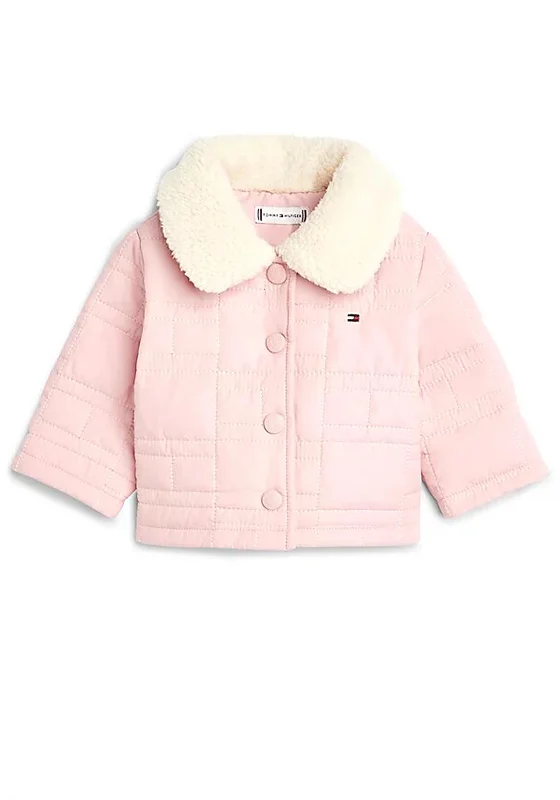 Tommy Hilfiger Baby Quilted Flag Jacket, Pink