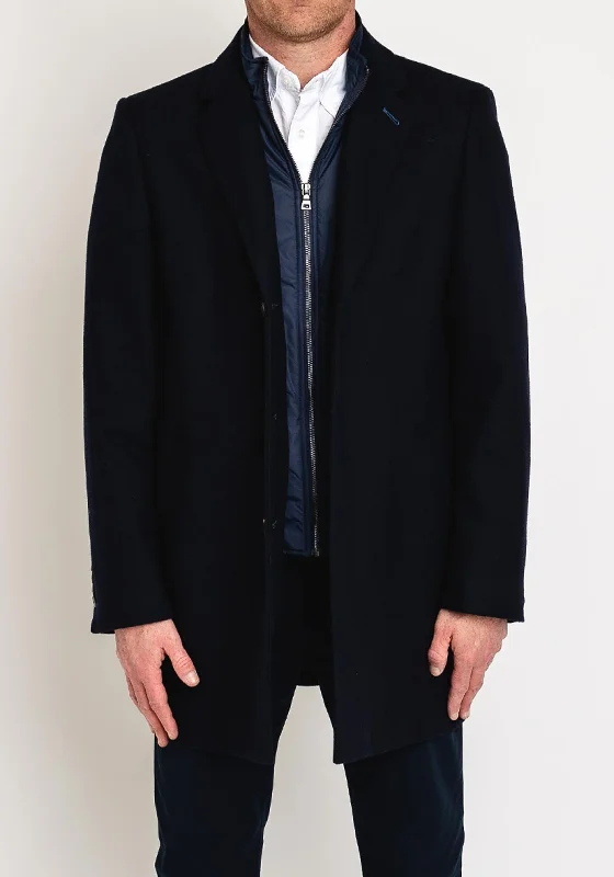 White Label Archer Double Layered Coat, Navy