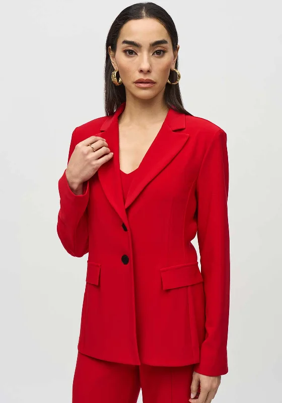 Joseph Ribkoff Single Breasted Blazer, Lipstick Red