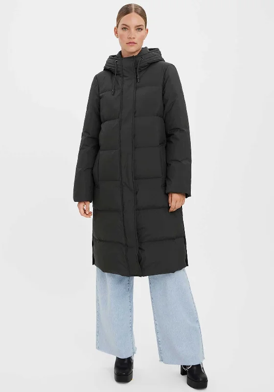 Vero Moda Erica Holly Long Puffer Coat, Black