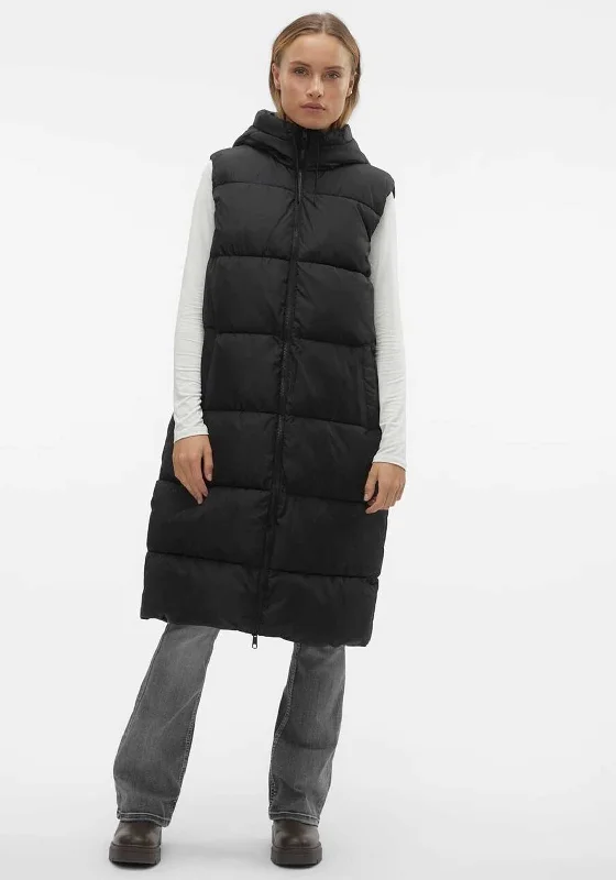 Vero Moda Ligaane Quilted Gilet, Black