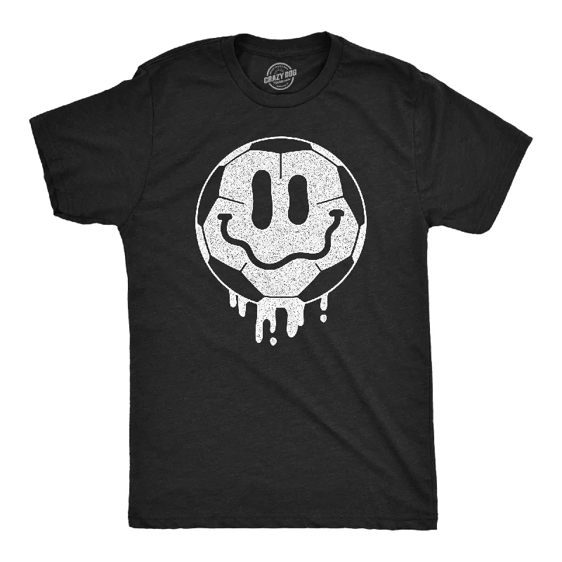 Dripping Soccer Ball Smile Men's T Shirt