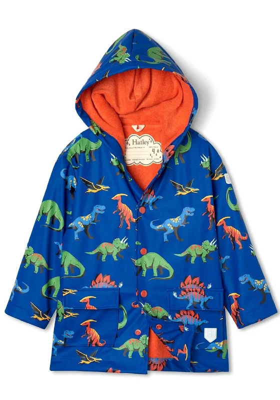 Hatley Boys Friendly Dinos Raincoat, Blue