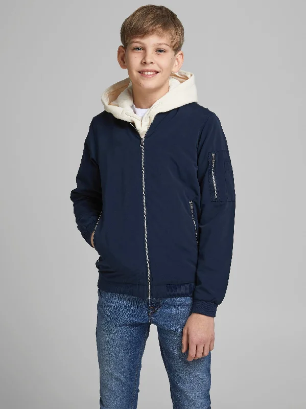 Jack & Jones Boys Rush Bomber Jacket, Navy Blazer