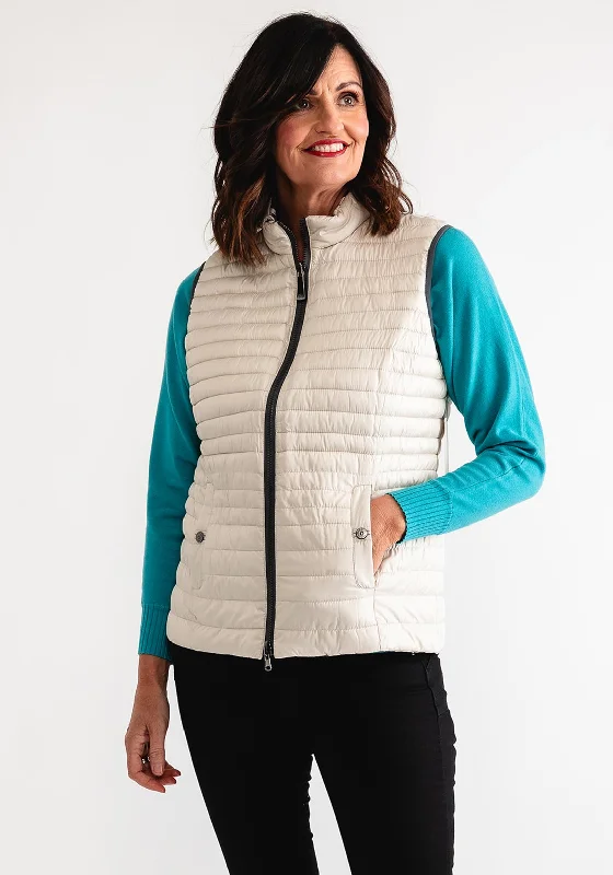 Barbara Lebek Reversible Padded Gilet, Cream