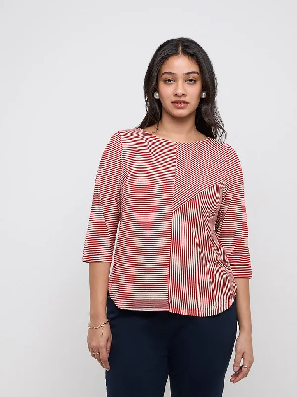 Gia Red Striped T-Shirt