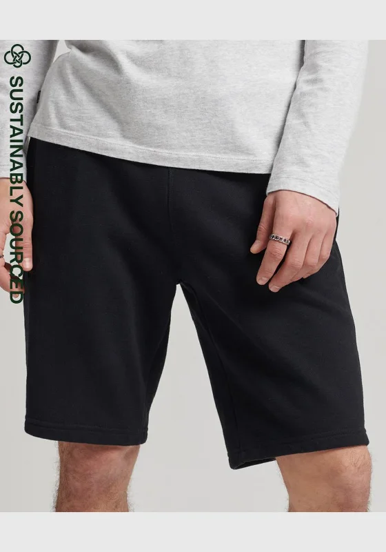 Superdry Vintage Logo Jersey Shorts, Black