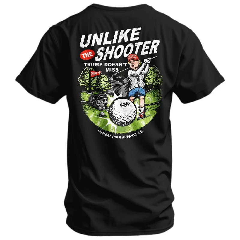 Unlike The Shooter Trump Doesn't Miss Golf Edition Men's T-Shirt