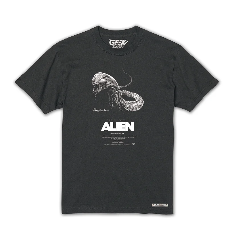 ALIEN CHESTBURSTER T-shirt Artwork by Rockin’Jelly Bean INK BLK