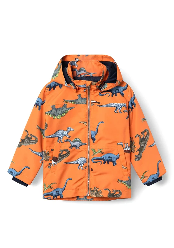 Name It Mini Boy Max Dino Play Jacket, Apricot Orange