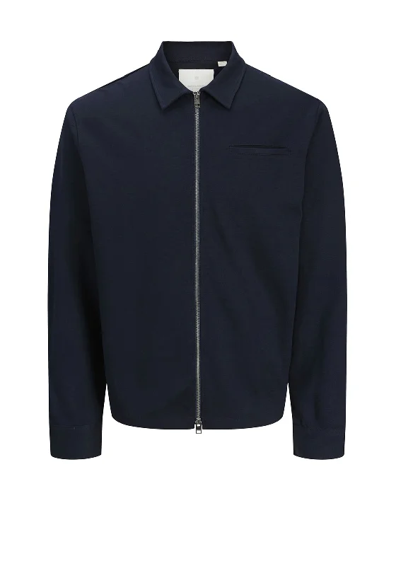 Jack & Jones Ezra Zipped Overshirt, Navy