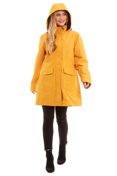 Serafina Collection Waterproof Jacket, Mustard Yellow