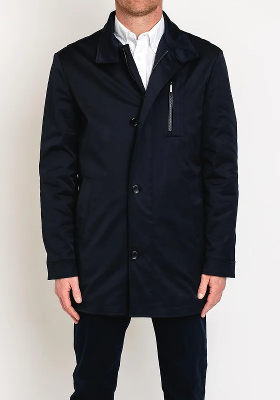 White Label Mason Wool Overcoat, Navy