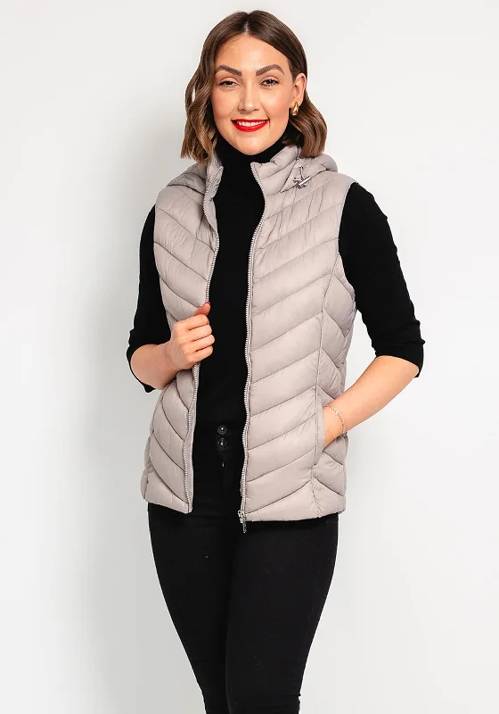 Leon Collection Lightweight Quilted Gilet, Grey