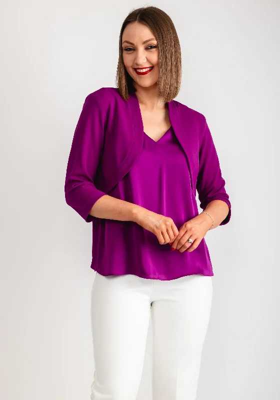 Joseph Ribkoff Jersey Bolero Jacket, Purple