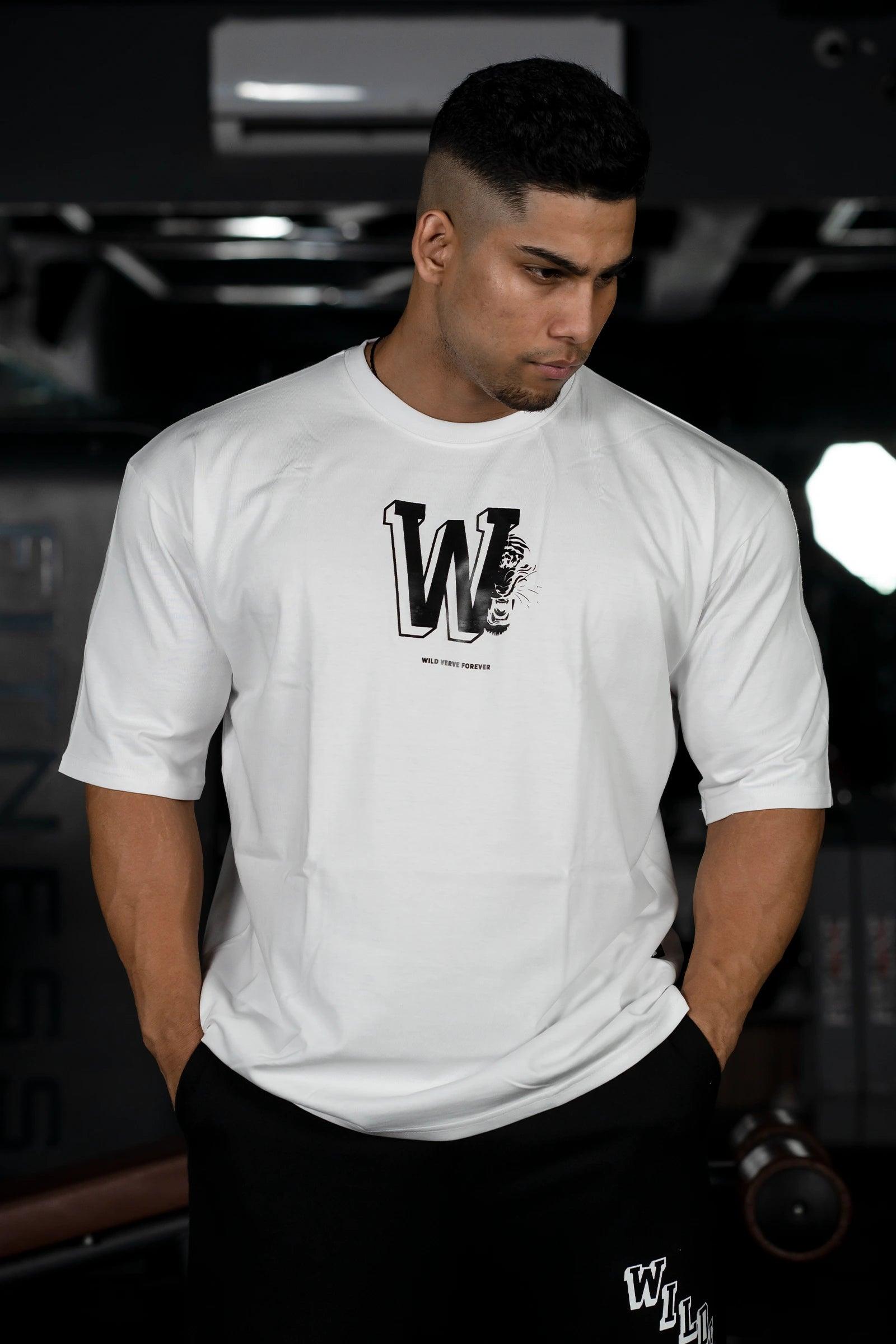 W TIGER FURY OVERSIZED T-SHIRT (WHITE)