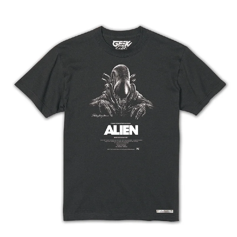 ALIEN BIG CHAP T-shirt Artwork by Rockin’Jelly Bean INK BLK