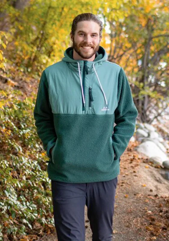 Bleubird Polar Hybrid Quarter Zip Fleece, Willow Green