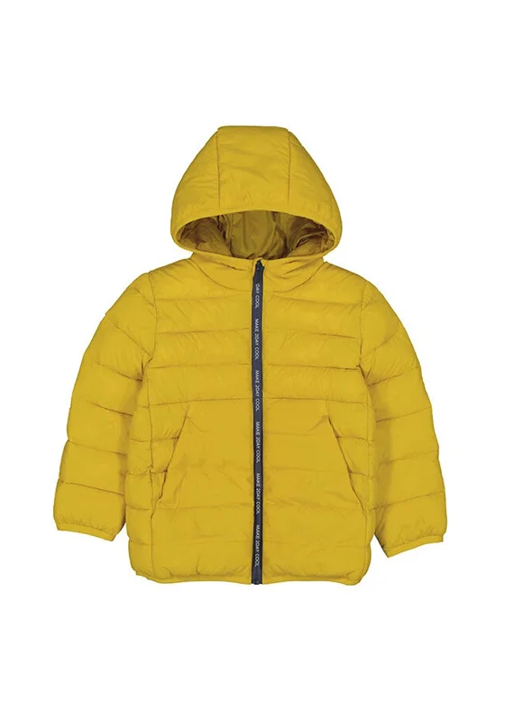 Mayoral Boy Padded Coat With Hood, Mustard