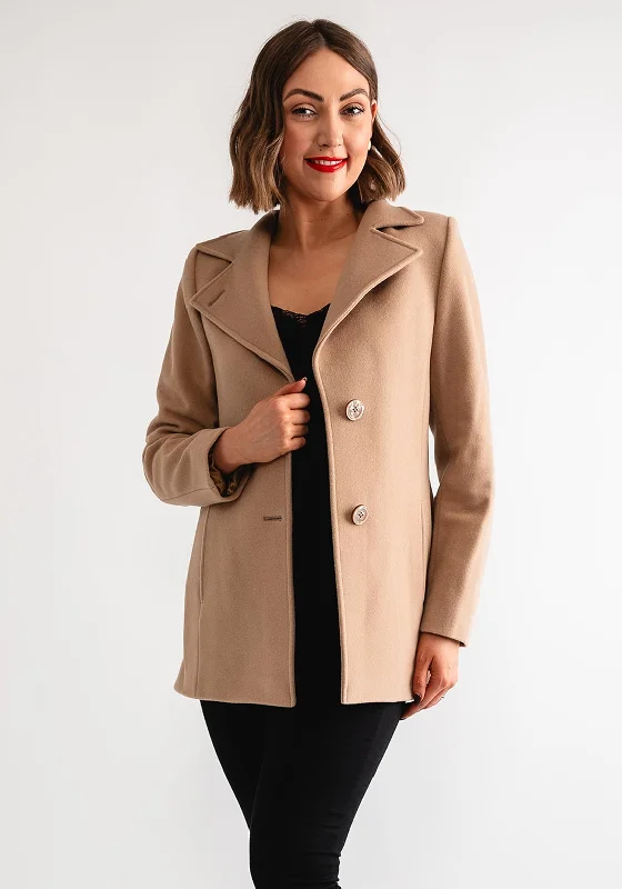 Christina Felix Short Wool Coat, Camel