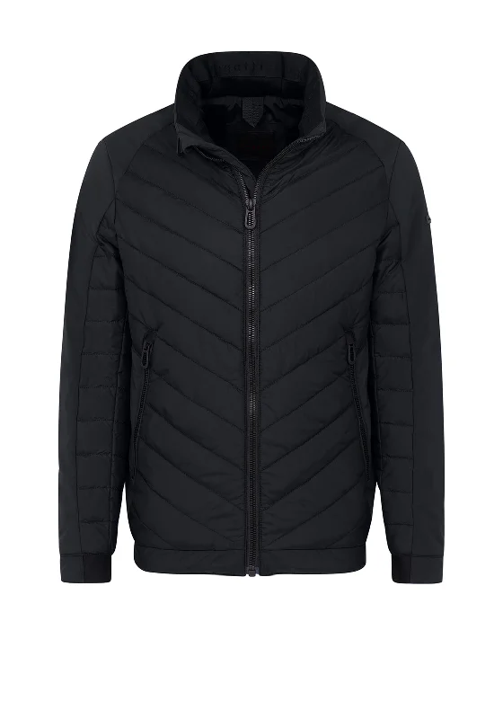 Bugatti Quilted Bomber Jacket, Navy