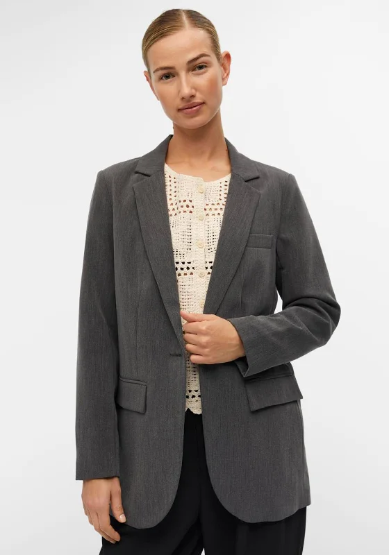 Object Sigrid Single Breasted Blazer, Grey