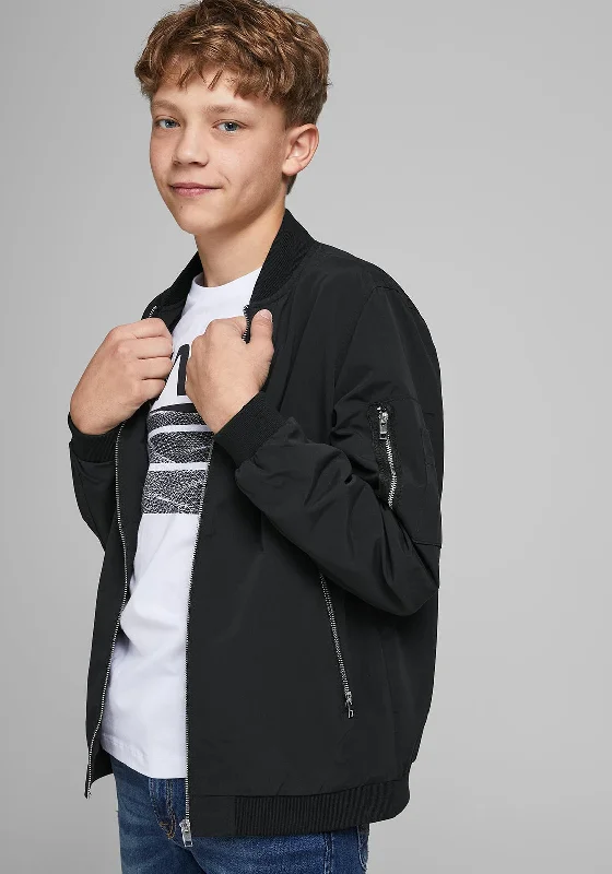 Jack & Jones Boys Rush Bomber, Black