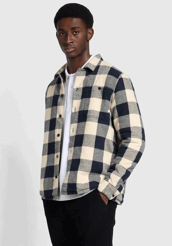 Farah Bergamo Buffalo Check Overshirt, Fog