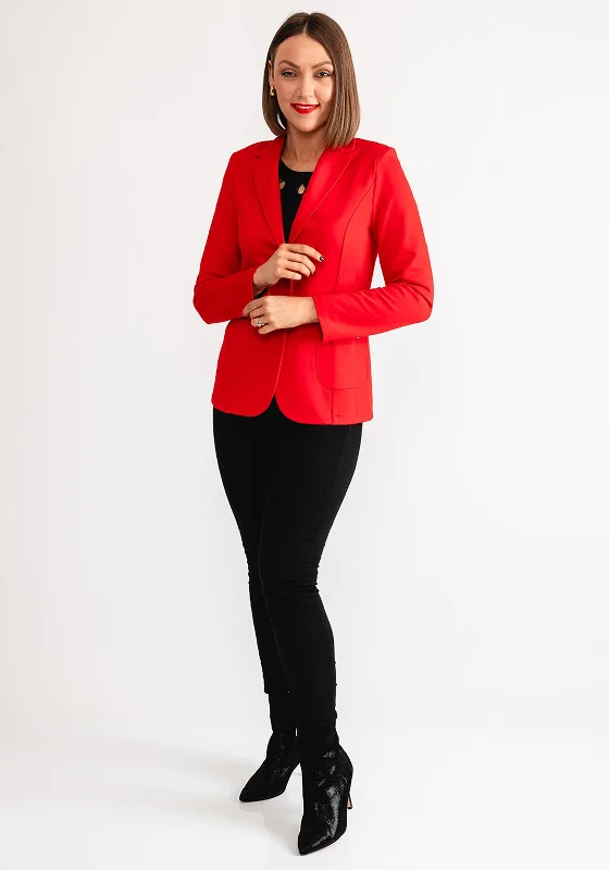 Barbara Lebek Single Breasted Blazer, Red