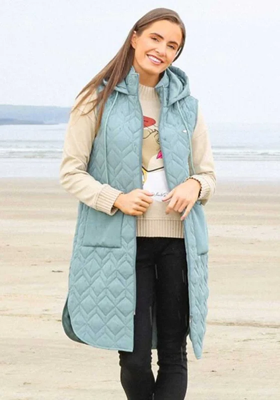 Rant & Rave Lorna Quilted Gilet, Sage Green