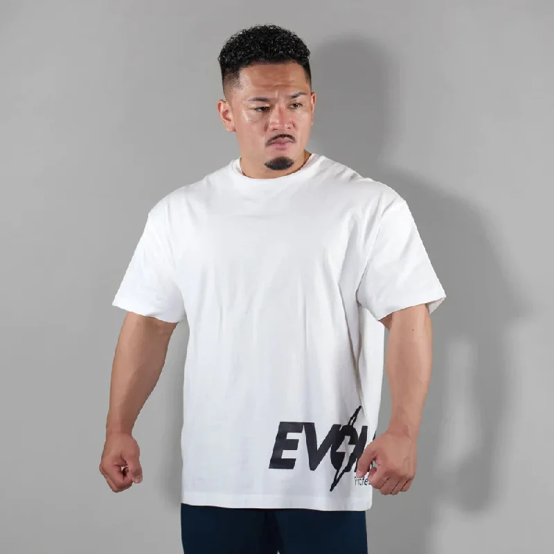 EVOLGEAR ROUND LOGO T-SHIRT【WHITE】