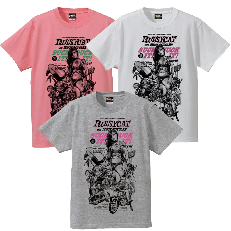 “PUSSYCAT ON MOTORCYCLES” T-SHIRT