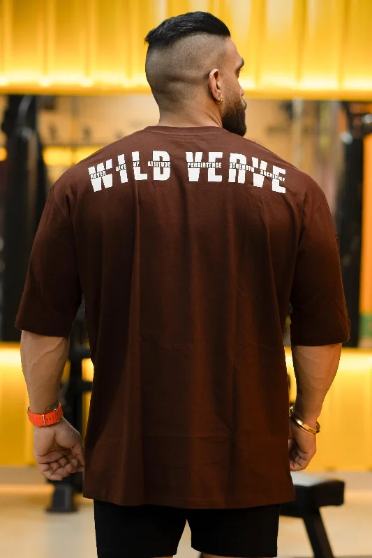 MOTIVATION IS TEMPORARY OVERSIZED T-SHIRT (Brown)