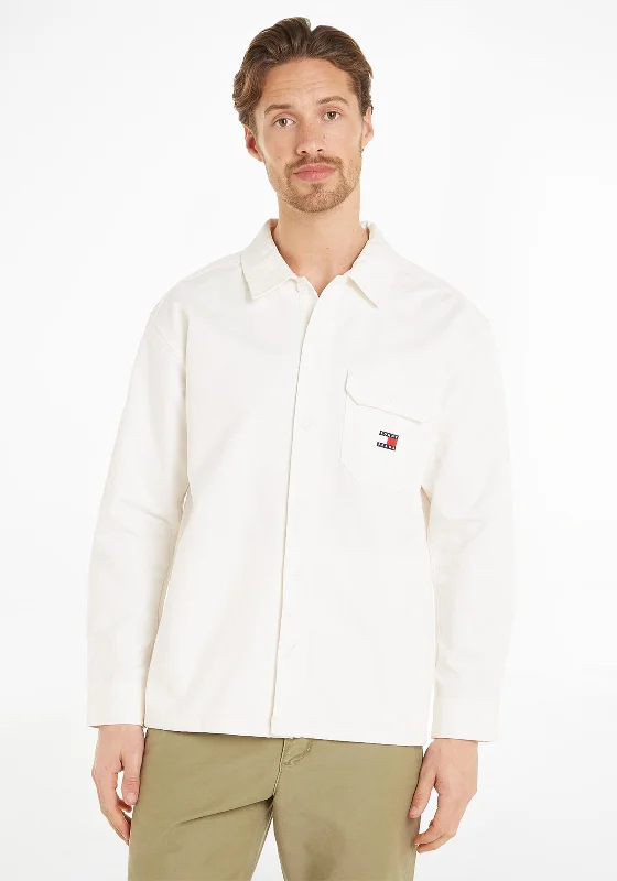 Tommy Jeans Essential Overshirt, Ancient White