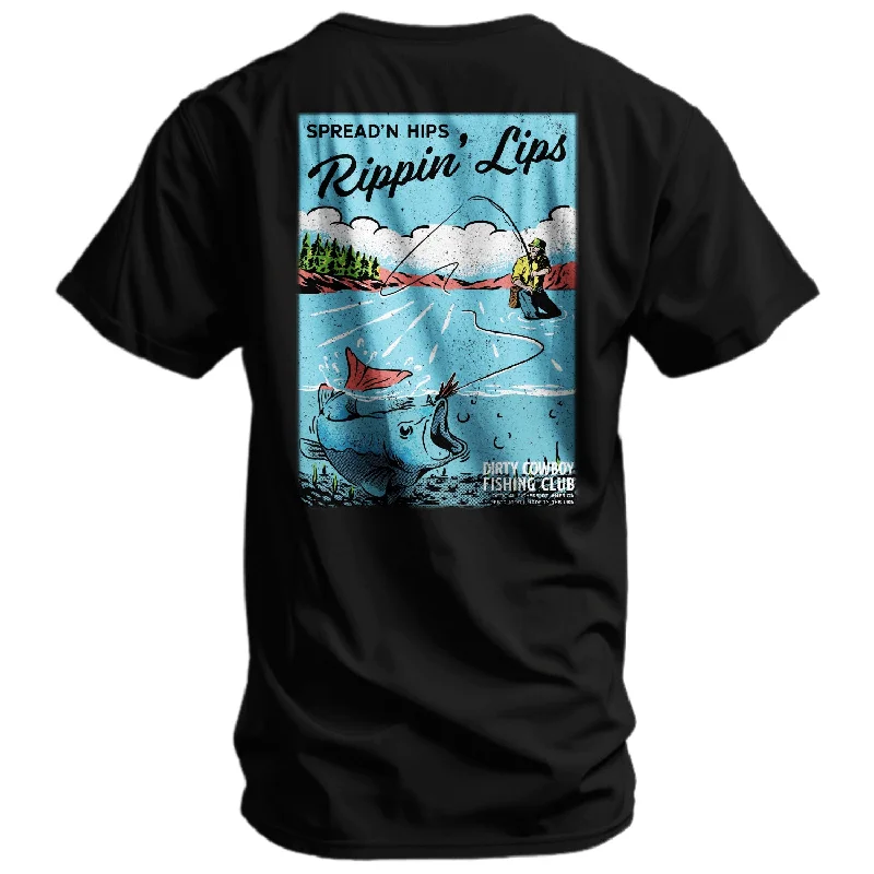 Spread'n Hips, Rippin' Lips Fishing Club Men's T-Shirt